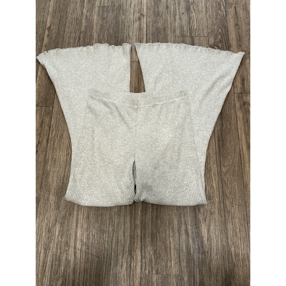 Aerie Ribbed Beloit Wide‎ Leg Pants Medium Gray - Picture 2 of 9